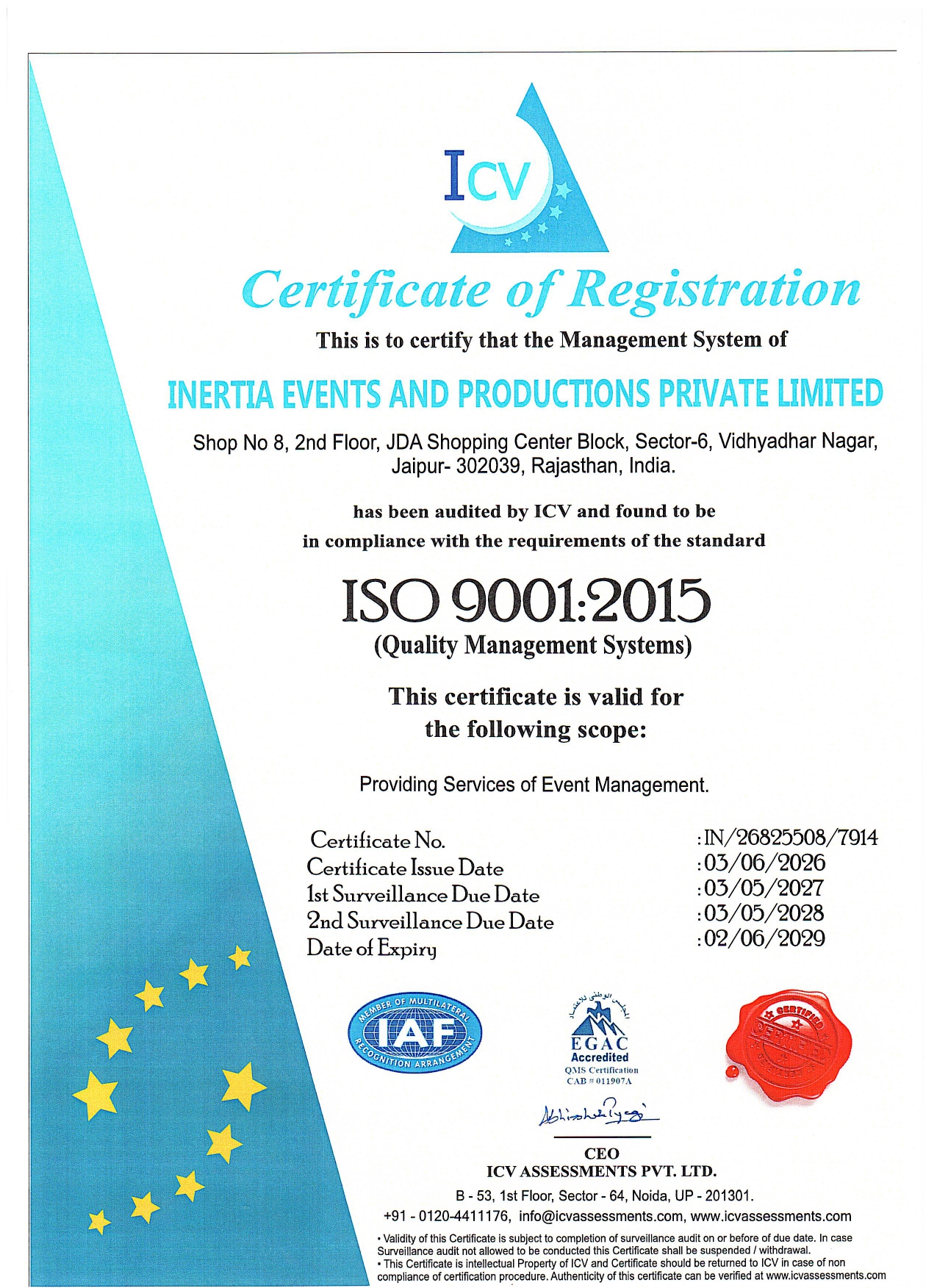 ISO Certificate